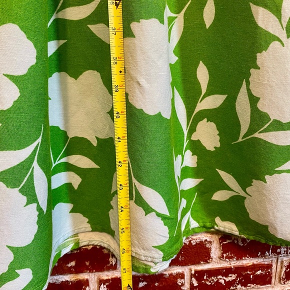 Kate Spade /Target Linen blend Green Floral Long Sleeve Maxi Dress. Women’s XS - Picture 11 of 12